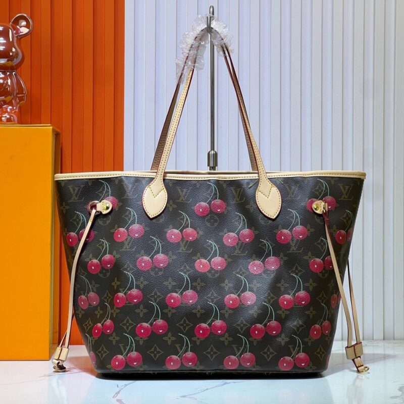 Alternative view of LOUIS VUITTON X TAKASHI MURAKAMI MONOGRAM CERISE NEVERFULL MM BROWN 31CM M13263