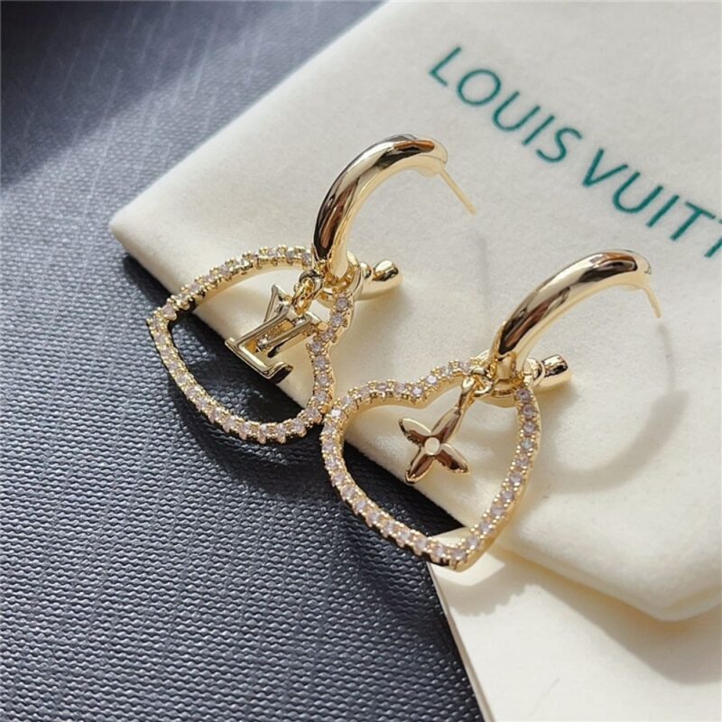 Alternative view of LOUIS VUITTON HEART EARRINGS WHITE M02308
