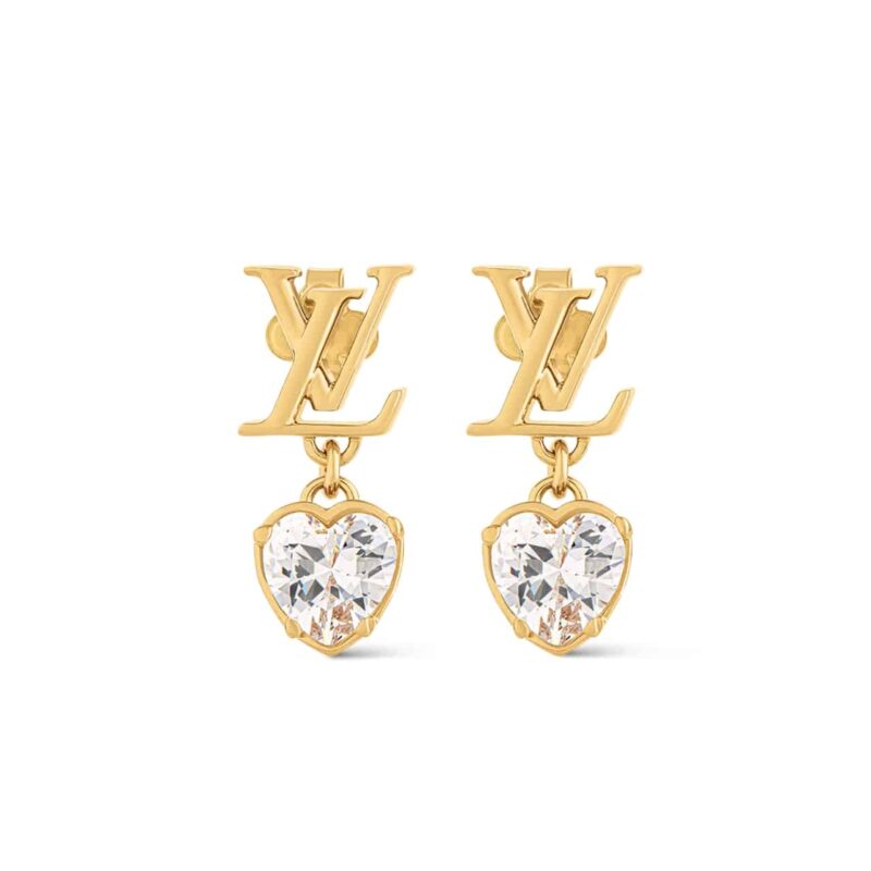 LOUIS VUITTON ICONIC HEART EARRINGS GOLD M02385