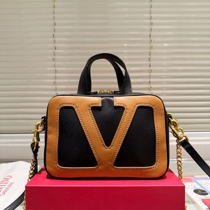 Alternative view of VALENTINO GARAVANI VIVA SUPERSTAR NAPPA HANDBAG BLACK AND SPICE 6W0B0R73PTJ RFA