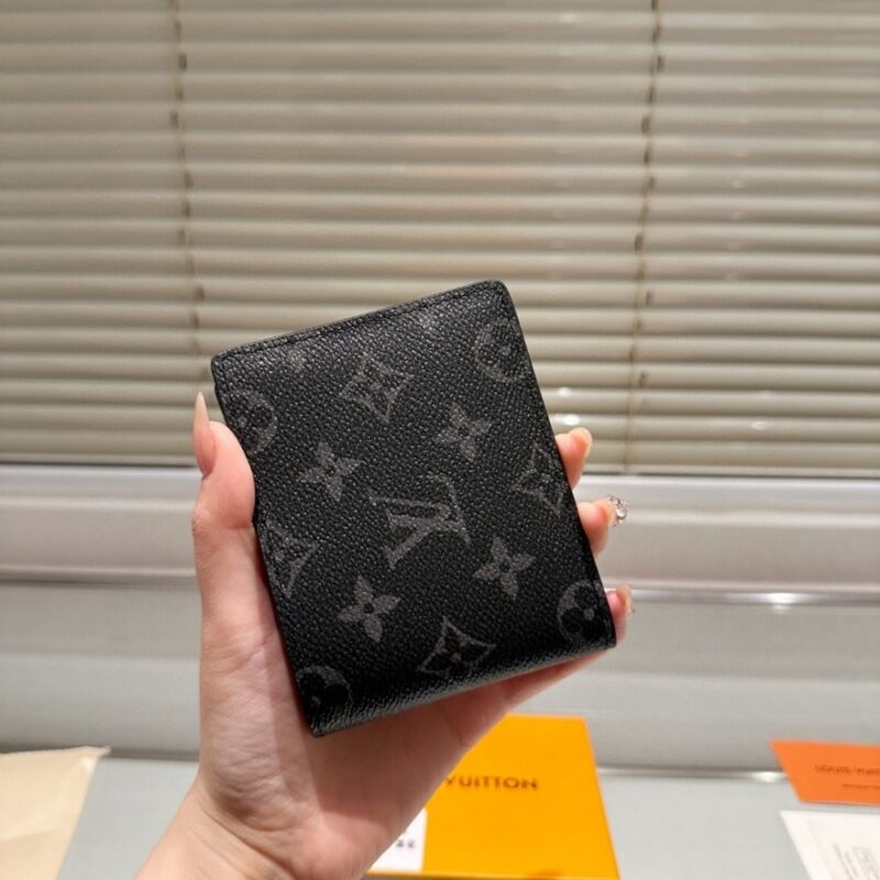 Alternative view of LOUIS VUITTON MULTIPLE WALLET MONOGRAM ECLIPSE BLACK 11CM M61695