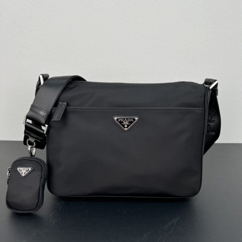 Alternative view of PRADA RE NYLON BAG BLACK 30CM 1BC421 RV44 F0002 V D1M