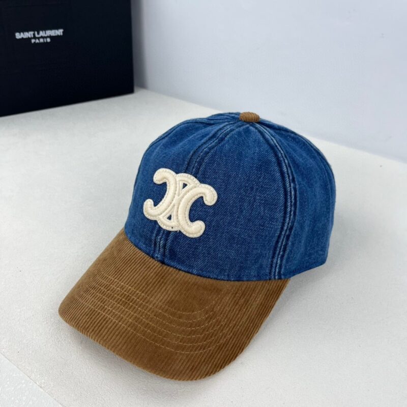 Alternative view of CELINE TRIOMPHE BASEBALL CAP IN UNION WASH BLUE