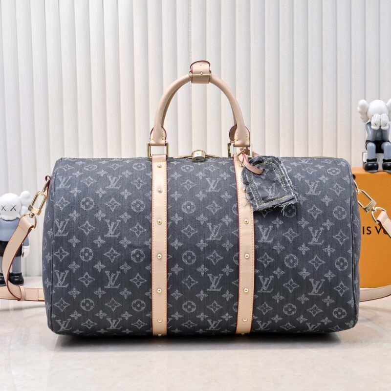 Alternative view of LOUIS VUITTON KEEPALL BANDOULIÈRE 45 DENIM CLOUDY GRAY 45CM M13748
