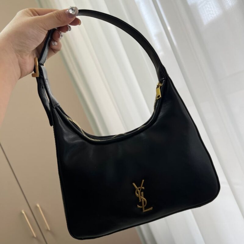 Alternative view of SAINT LAURENT CALYPSO MINI HOBO BAG BLACK 21CM 791484AACX71000