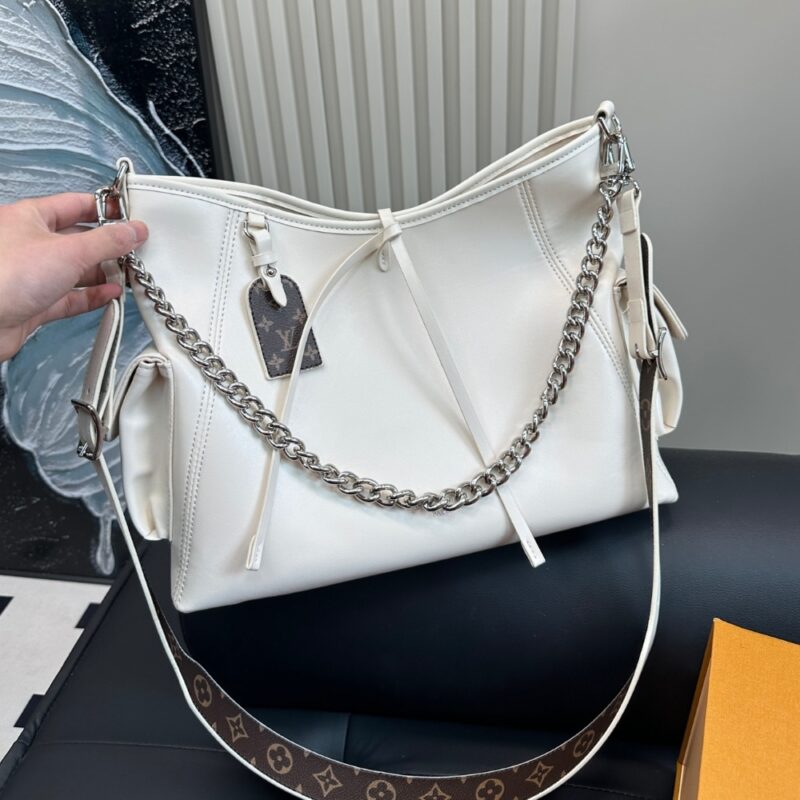 Alternative view of LOUIS VUITTON CARRYALL CARGO VIBE PM BAG WHITE 34CM M12919