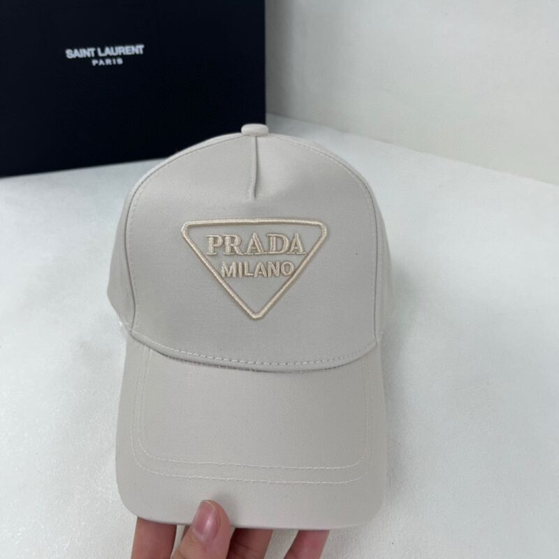 Alternative view of PRADA DRILL BASEBALL CAP BEIGE