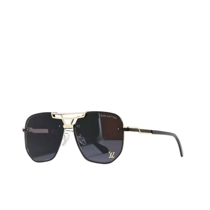 LOUIS VUITTON PRESTIGE AVIATOR SUNGLASSES BLACK WITH GOLD