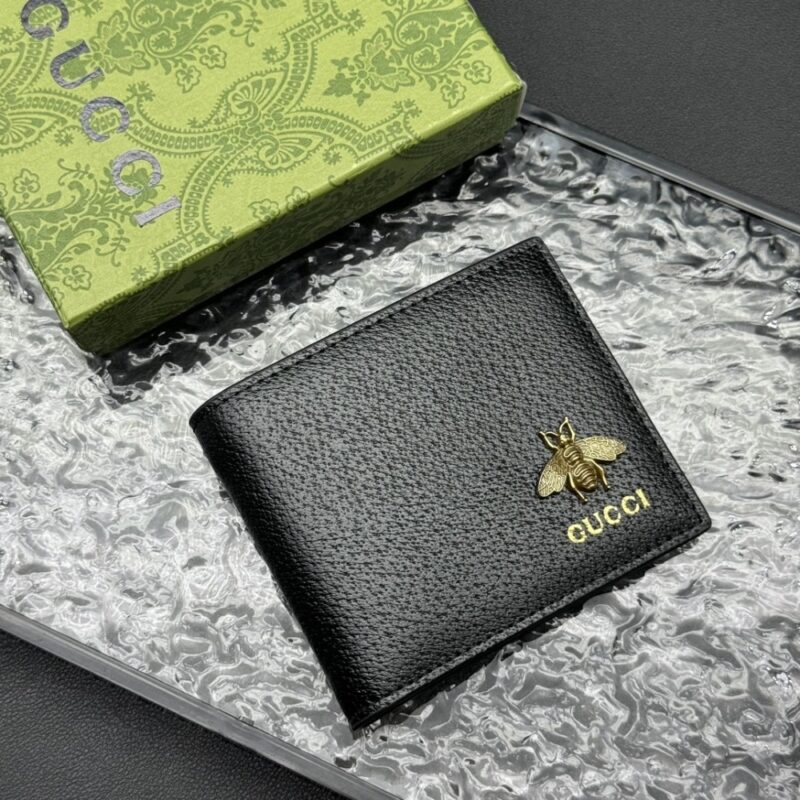 Alternative view of GUCCI ANIMALIER BI FOLD WALLET BLACK 11CM 523664 DJ20T 1000