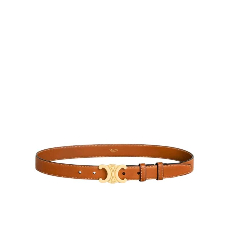 CELINE MEDIUM TRIOMPHE BELT IN TAN 25MM 45AK93A78 04LU