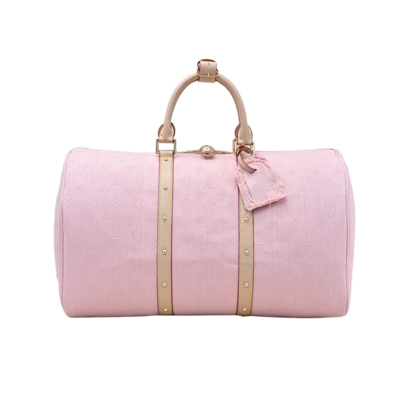 LOUIS VUITTON KEEPALL BANDOULIÈRE 45 DENIM PINK 45CM