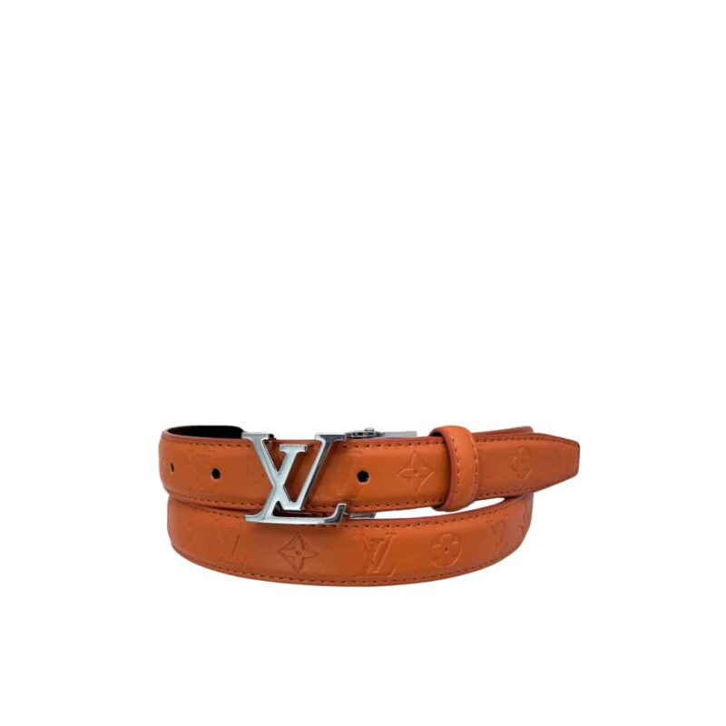 LOUIS VUITTON INITIALES LEATHER BELT MONOGRAM ORANGE 25MM