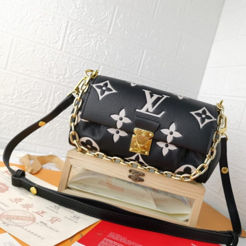Alternative view of LOUIS VUITTON FAVORITE BAG BICOLOUR MONOGRAM EMPREINTE BLACK 24CM M45859