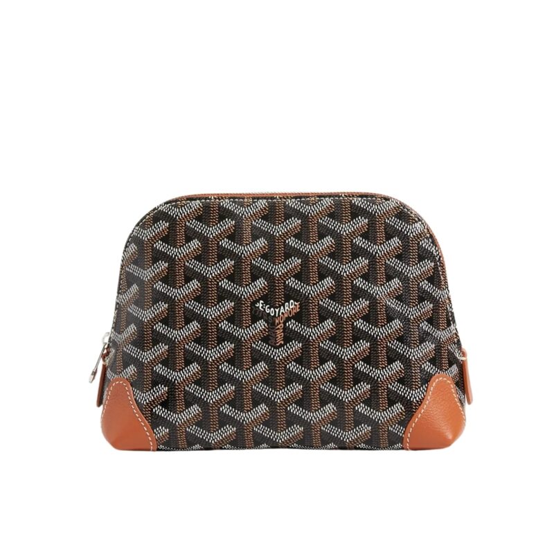 GOYARD VENDÔME COSMETIC POUCH BLACK AND TAN 18CM VENDOTPMLTY01CL03P