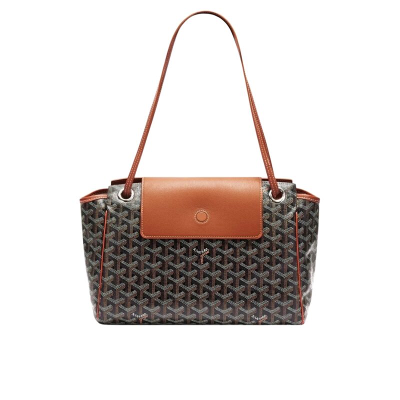 GOYARD ROUETTE SOUPLE BAG BLACK AND TAN 31CM ROUETTPMLTY01CL03P