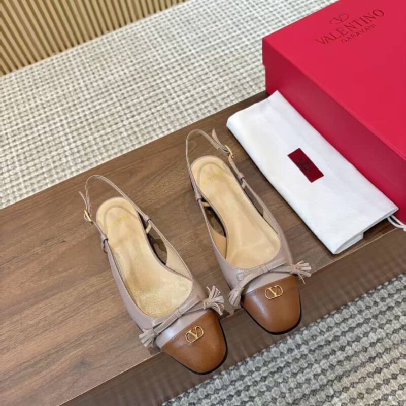 Alternative view of VALENTINO GARAVANI VALET DU ROI SLINGBACK BALLERINA ROSE AND BROWN