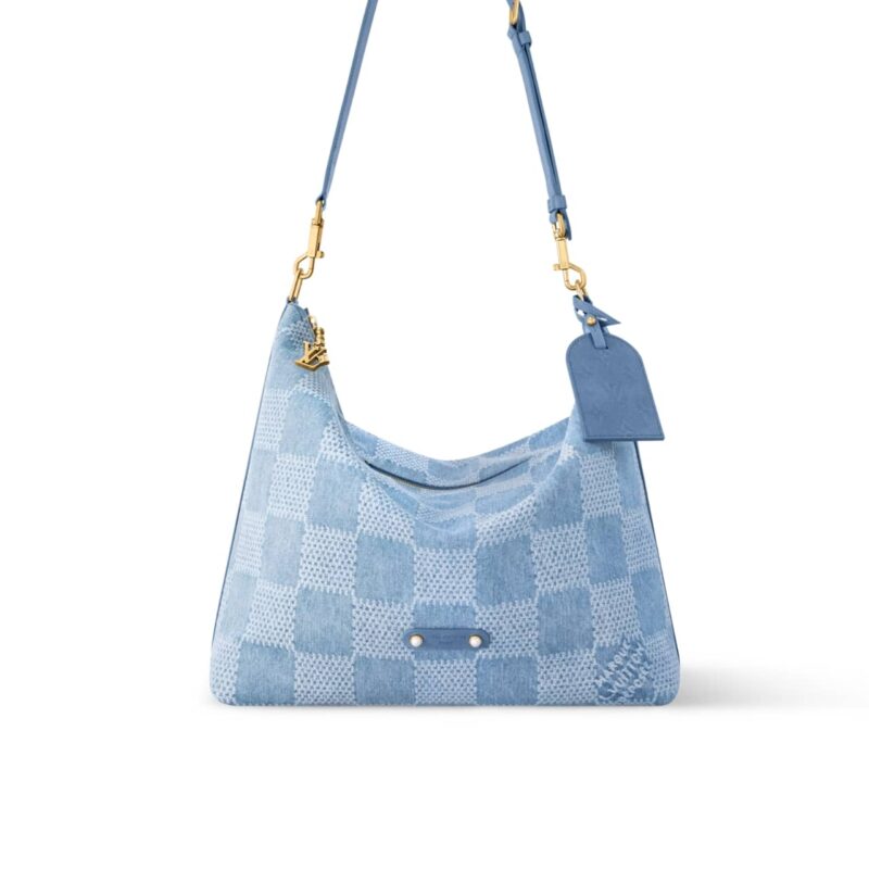 LOUIS VUITTON VAGABOND HOBO DENIM BLUE 38CM N00202