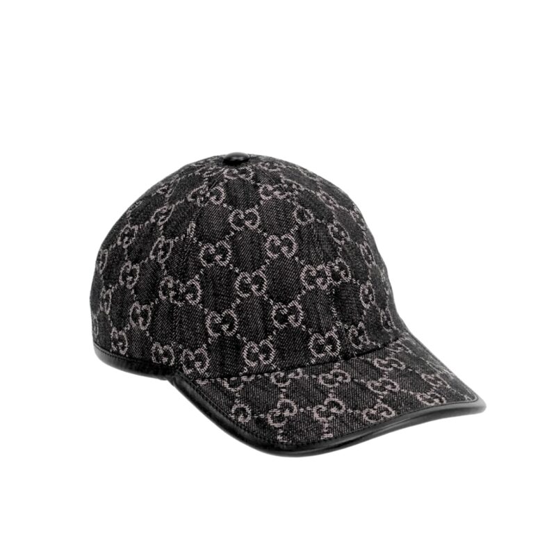 GUCCI GG DENIM BASEBALL HAT BLACK