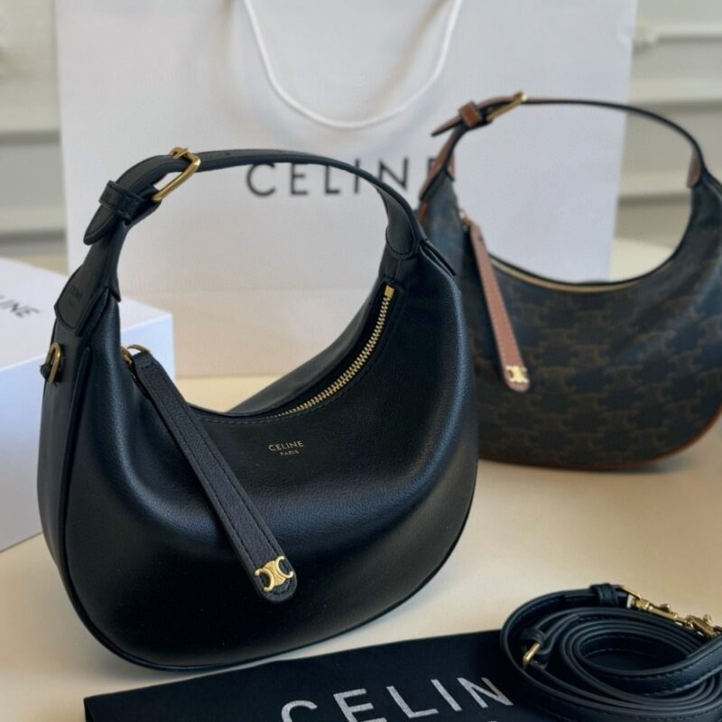 Alternative view of CELINE TEEN LULU IN SUPPLE GRAINED BLACK 20CM 120723DPJ 38NO