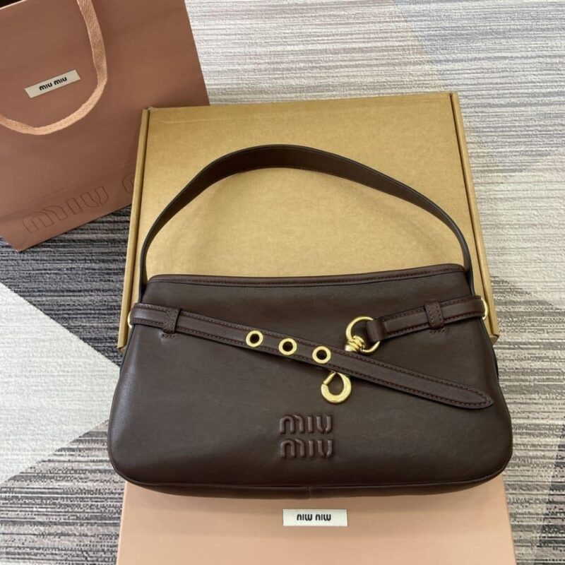 Alternative view of MIUMIU AVENTURE NAPPA LEATHER BAG BRIARWOOD 33CM 5BC181 2BBL F0NBL V OOO