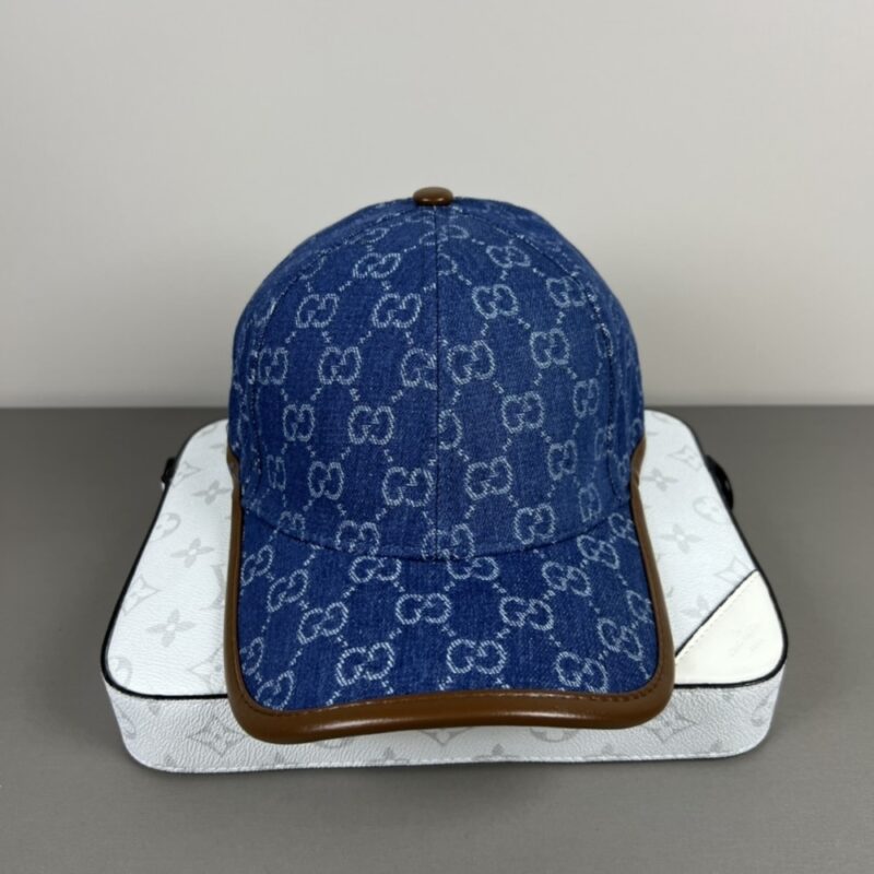 Alternative view of GUCCI GG DENIM BASEBALL HAT BLUE 816450 3HA7U 4265