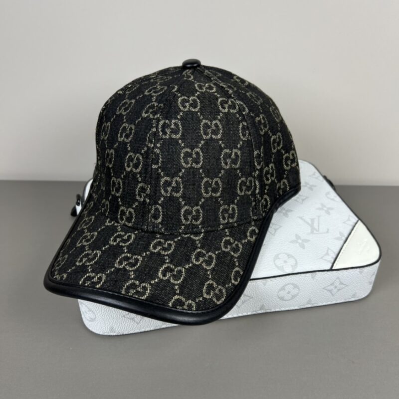 Alternative view of GUCCI GG DENIM BASEBALL HAT BLACK
