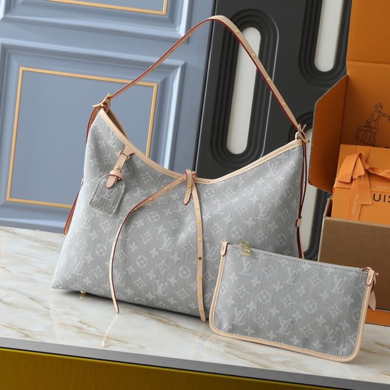 Alternative view of LOUIS VUITTON CARRYALL MM MONOGRAM DENIM WASHED GRAY 39CM M13289