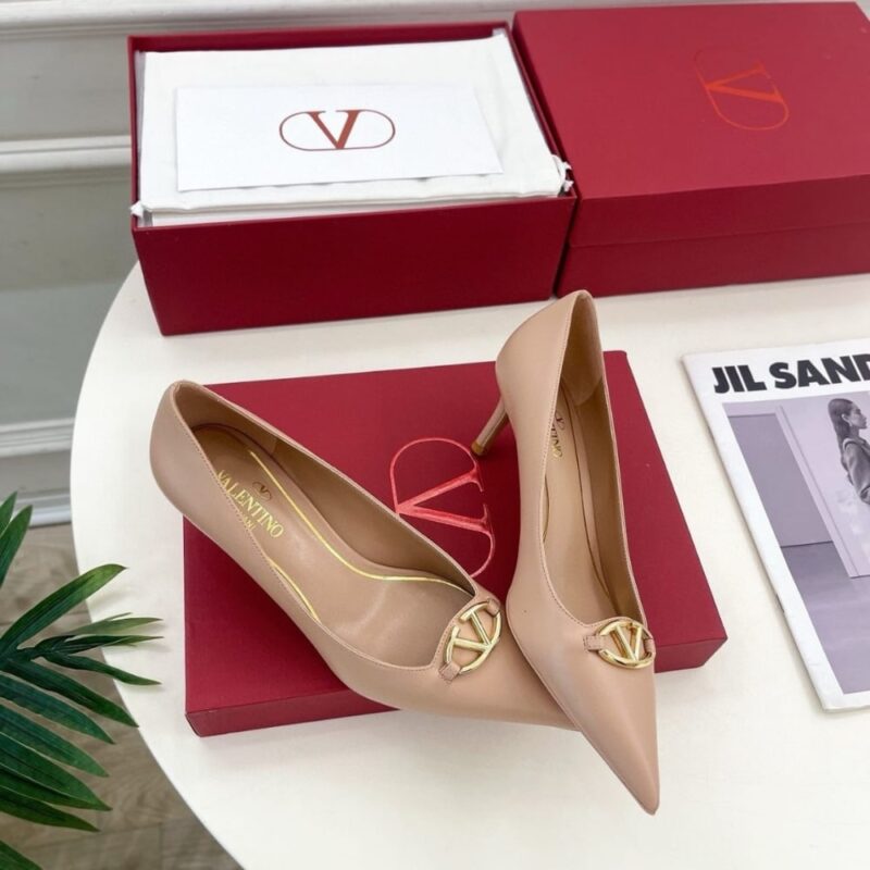 Alternative view of VALENTINO GARAVANI VLOGO BOLD PUMPS BEIGE