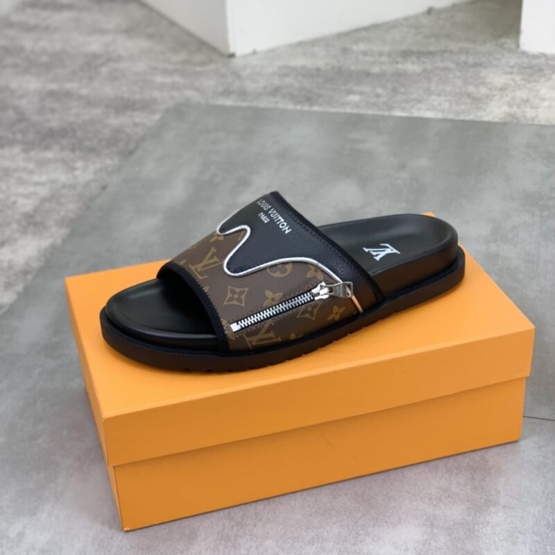 Alternative view of LOUIS VUITTON  VELCRO SLIPPERS LOCK EDGE BROWN