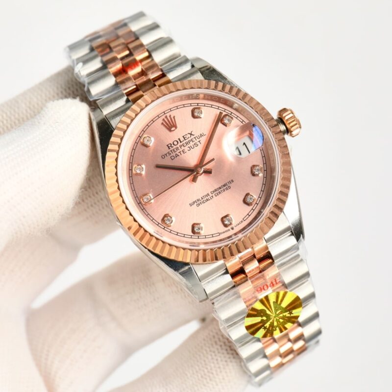 Alternative view of ROLEX DATEJUST STAINLESS STEEL AND EVEROSE GOLD 36MM