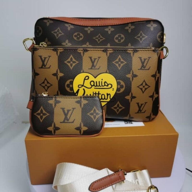 Alternative view of LOUIS VUITTON TRIO MESSENGER BAG MONOGRAM STRIPES BROWN 25CM M45965