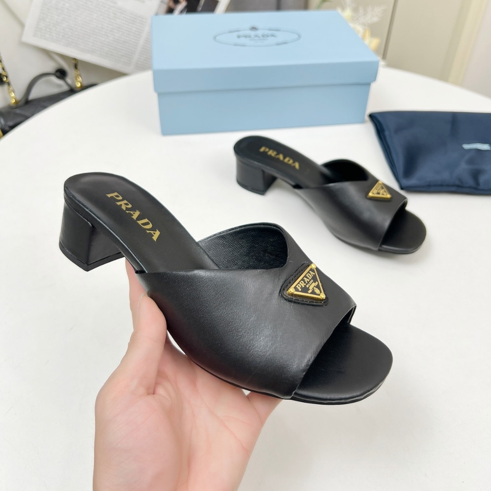 PRADA PADDED NAPPA LEATHER SANDALS BLACK 1XX711 2DL8 F0002 F A035 - Image 4