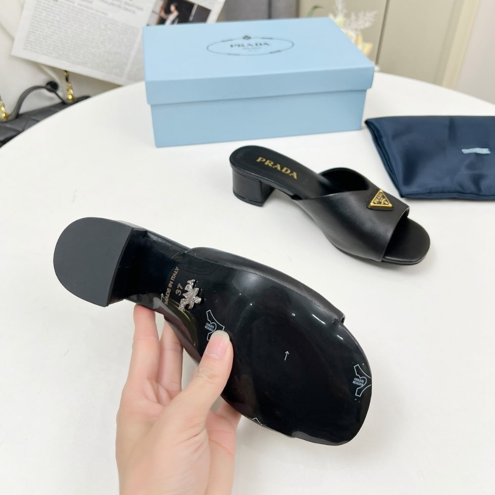 PRADA PADDED NAPPA LEATHER SANDALS BLACK 1XX711 2DL8 F0002 F A035 - Image 5