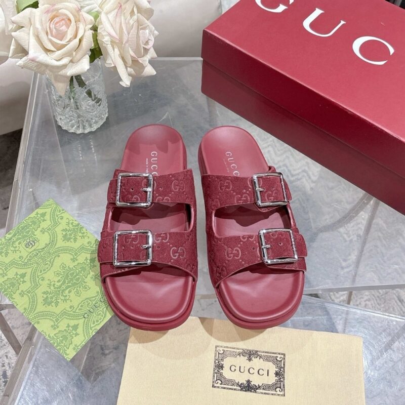 Alternative view of GUCCI WOMEN'S SLIDE SANDAL BURGUNDY