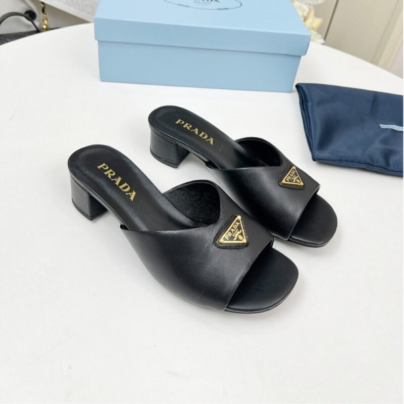 Alternative view of PRADA PADDED NAPPA LEATHER SANDALS BLACK 1XX711 2DL8 F0002 F A035