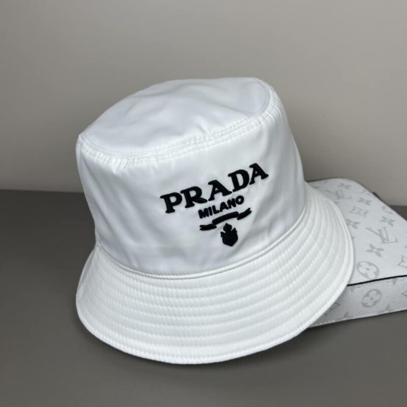 Alternative view of PRADA RE NYLON BUCKET HAT WHITE