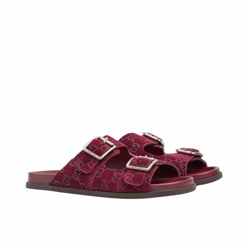 GUCCI WOMEN'S SLIDE SANDAL BURGUNDY