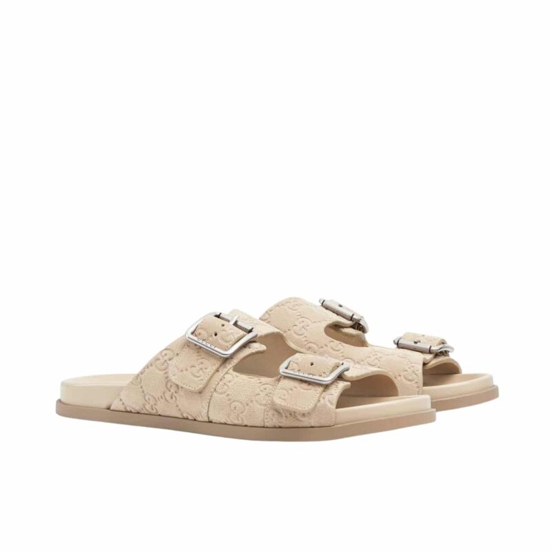 GUCCI WOMEN'S SLIDE SANDAL OATMEAL 816380 AADUO 9511