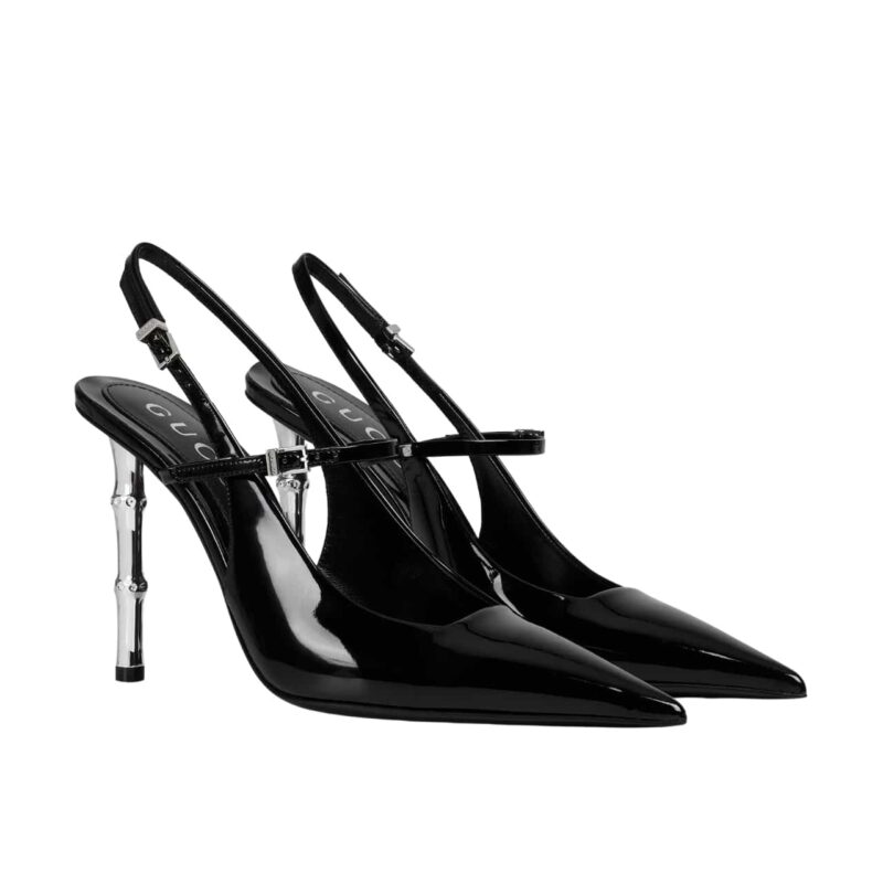 GUCCI WOMEN'S SLINGBACK PUMP BLACK 812998 BNC00 1000