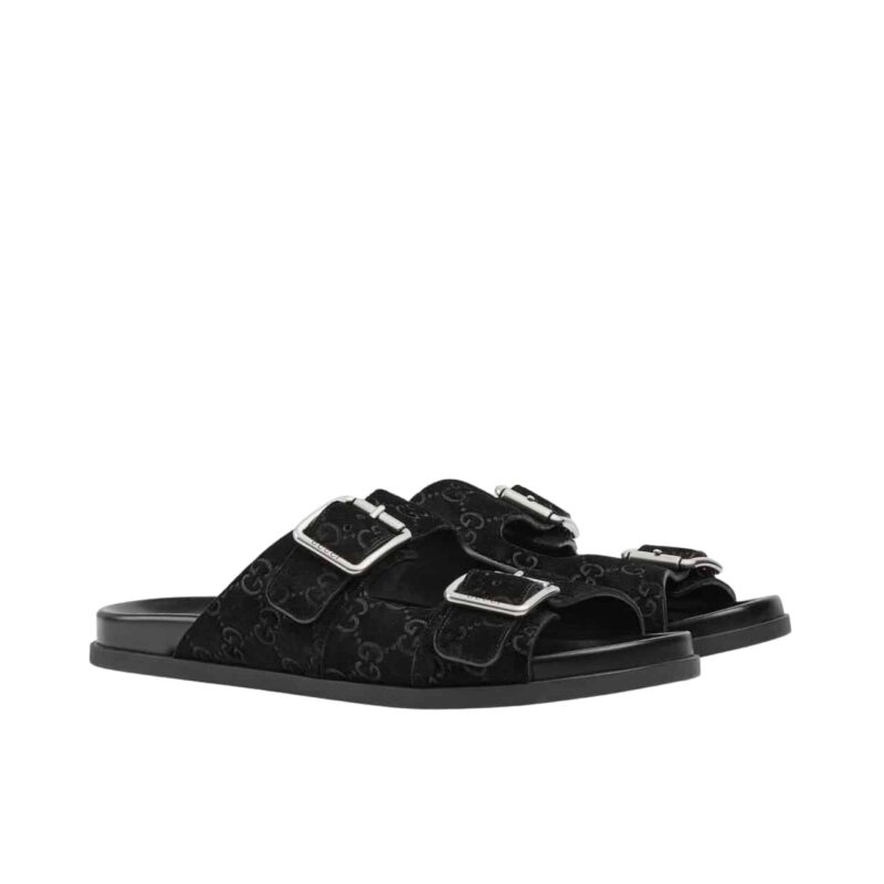 GUCCI WOMEN'S  SLIDE SANDAL BLACK ‎816380 AADUO 1000