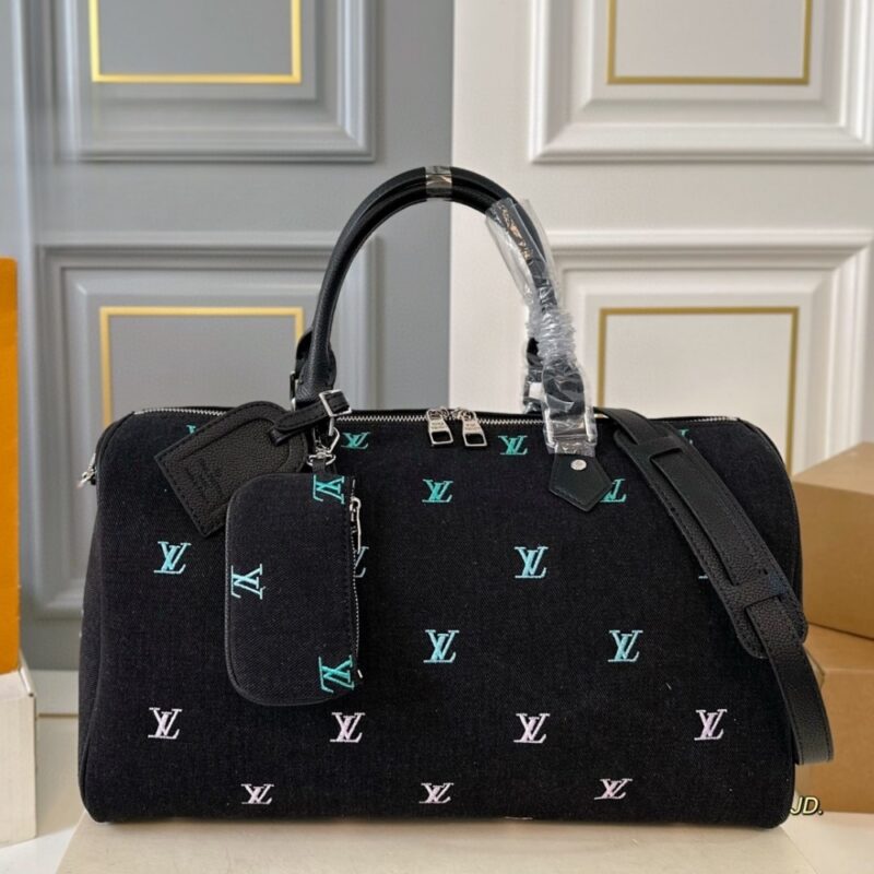 Alternative view of LOUIS VUITTON KEEPALL BANDOULIÈRE BLUE DENIM 40CM