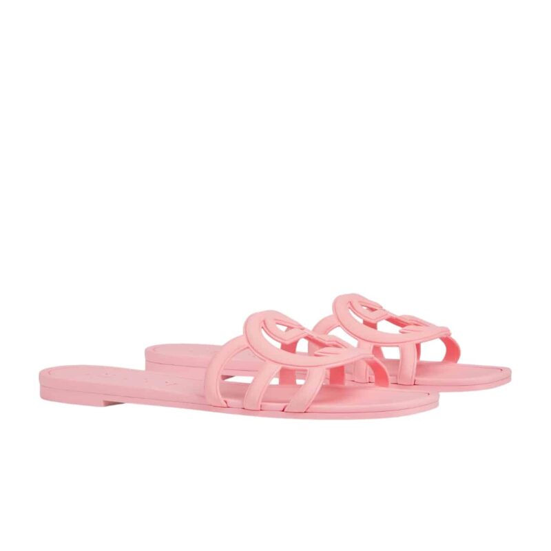 GUCCI WOMEN'S INTERLOCKING G SLIDE SANDAL PINK 780307 J8700 5815