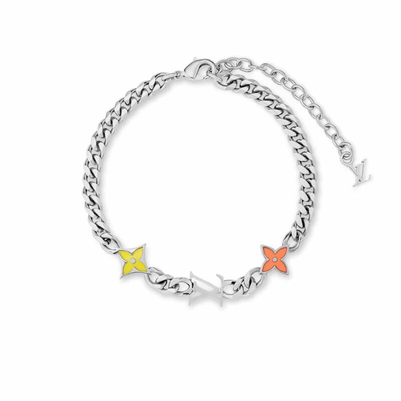 LOUIS VUITTON MONOGRAM ROW BRACELET BRASS M1598A