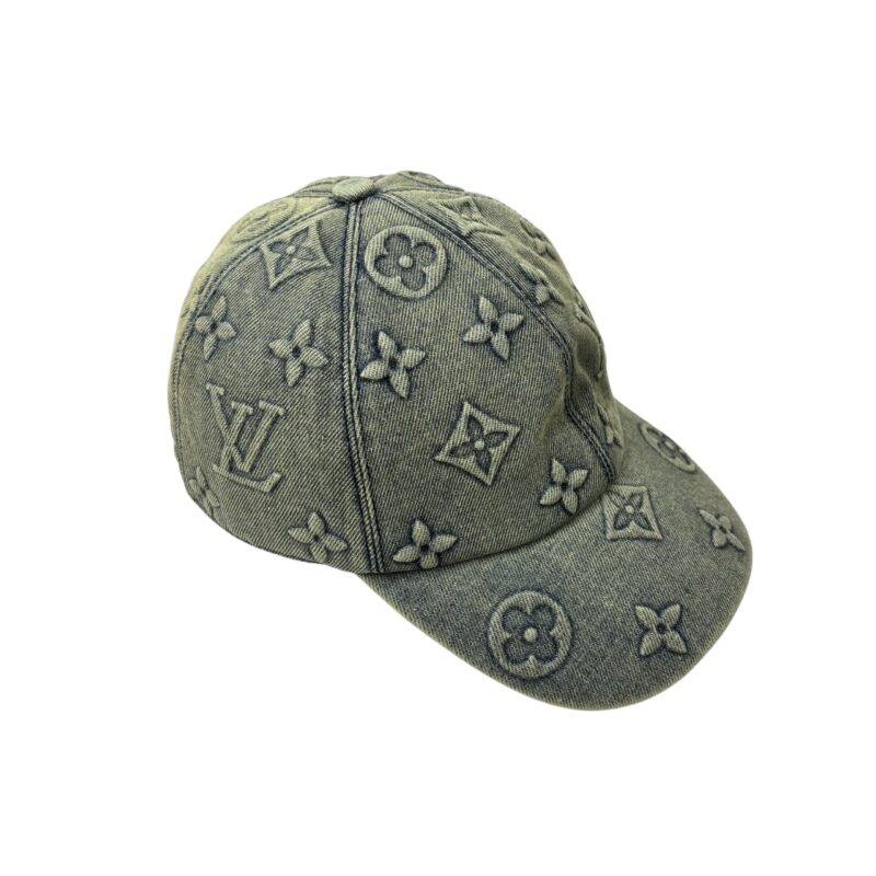 LOUIS VUITTON MONOGRAM DENIM BASEBALL CAP IN WASHED BLUE
