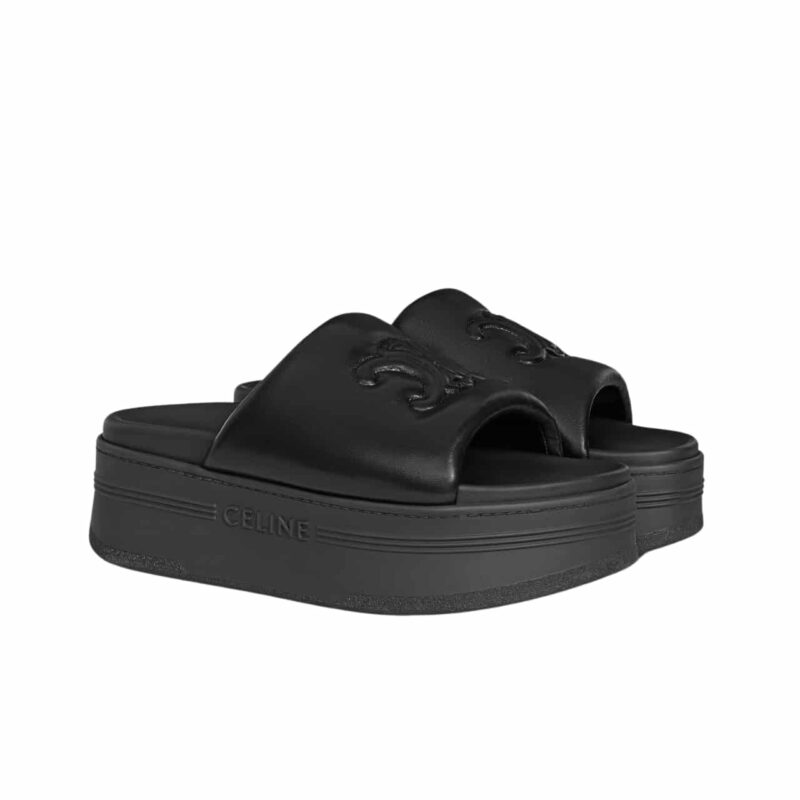 CELINE BLOCK SLIDE WITH TRIOMPHE BLACK 360435129C 38NO