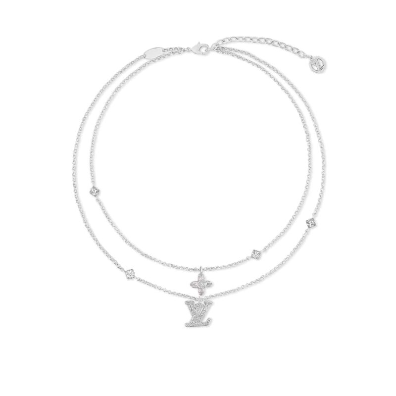 LOUIS VUITTON LADY LV NECKLACE PALLADIM M02515