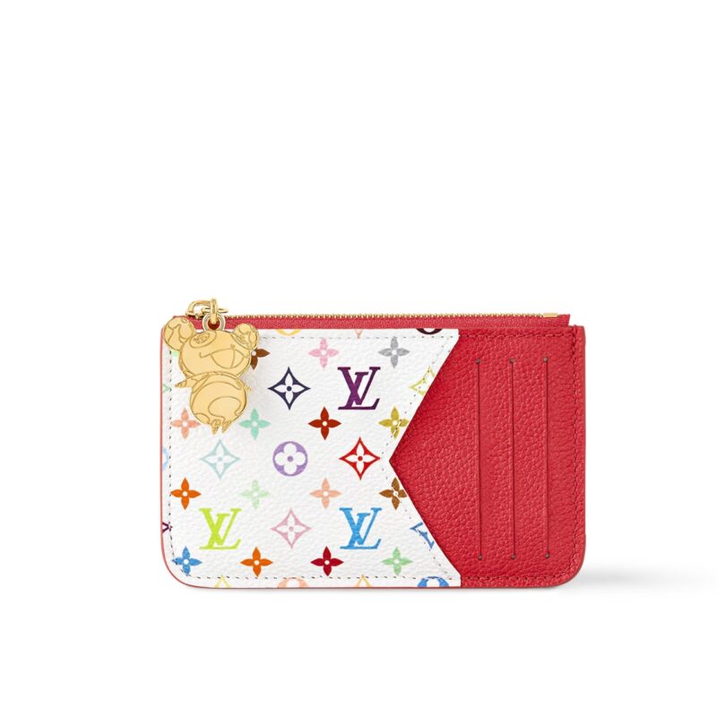 LOUIS VUITTON X MURAKAMI ROMY CARD HOLDER KAWAII PINK 12CM M14155