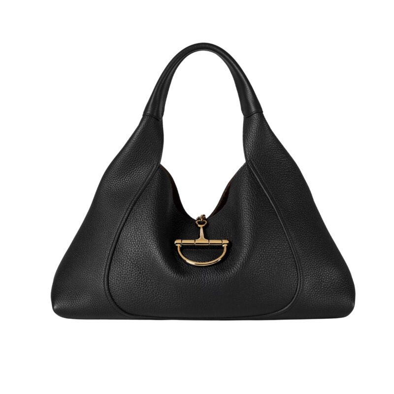 GUCCI SOFTBIT MAXI SHOULDER BAG BLACK 46CM 837466 AAEAO 1000