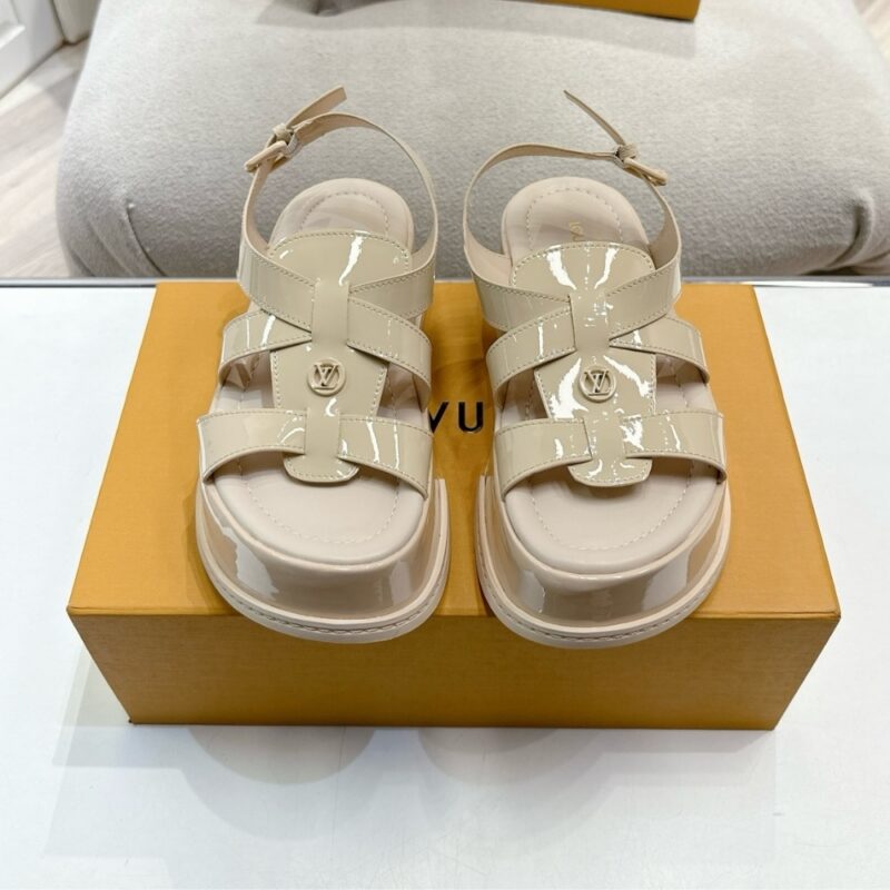 Alternative view of LOUIS VUITTON MAYA PLATFORM SANDAL BEIGE