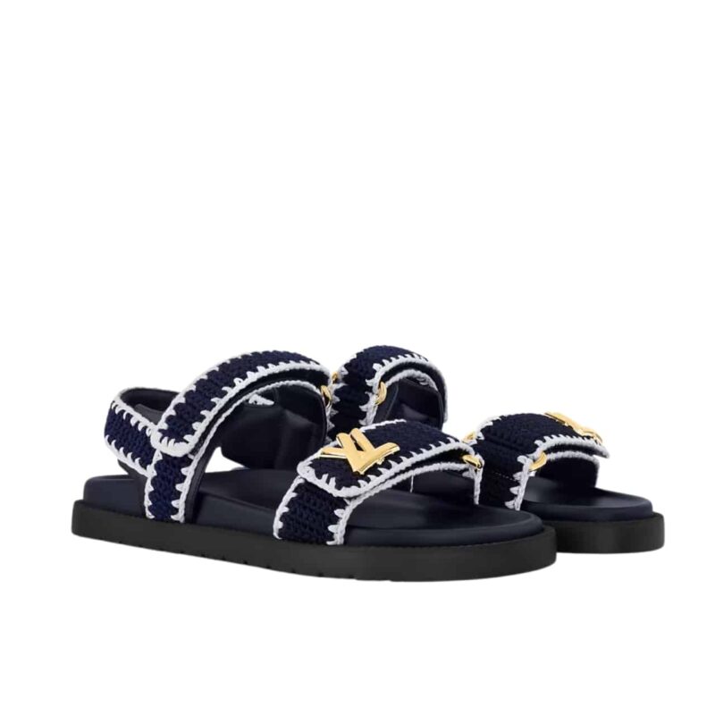 LOUIS VUITTON LV SUNSET COMFORT SANDAL BLUE AND WHITE 1AHKI7